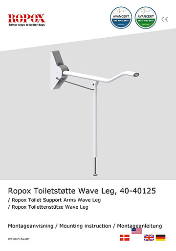 Ropox montage vejledning - Wave toiletstøtte med ben