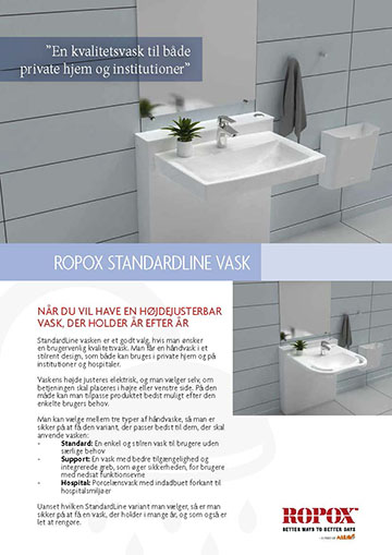 Datablad Ropox StandardLine Vask