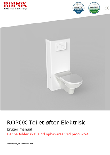 Ropox bruger manual - Toiletløfter Elektrisk