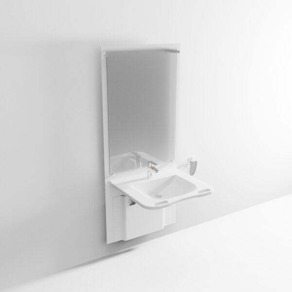 SlimLine - Elektrisk Justerbar Håndvask med spejl