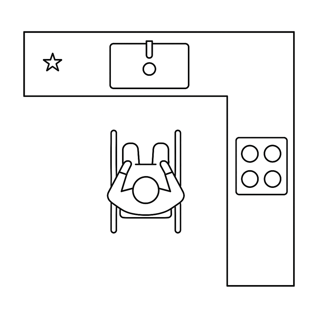 L shape kitchen design